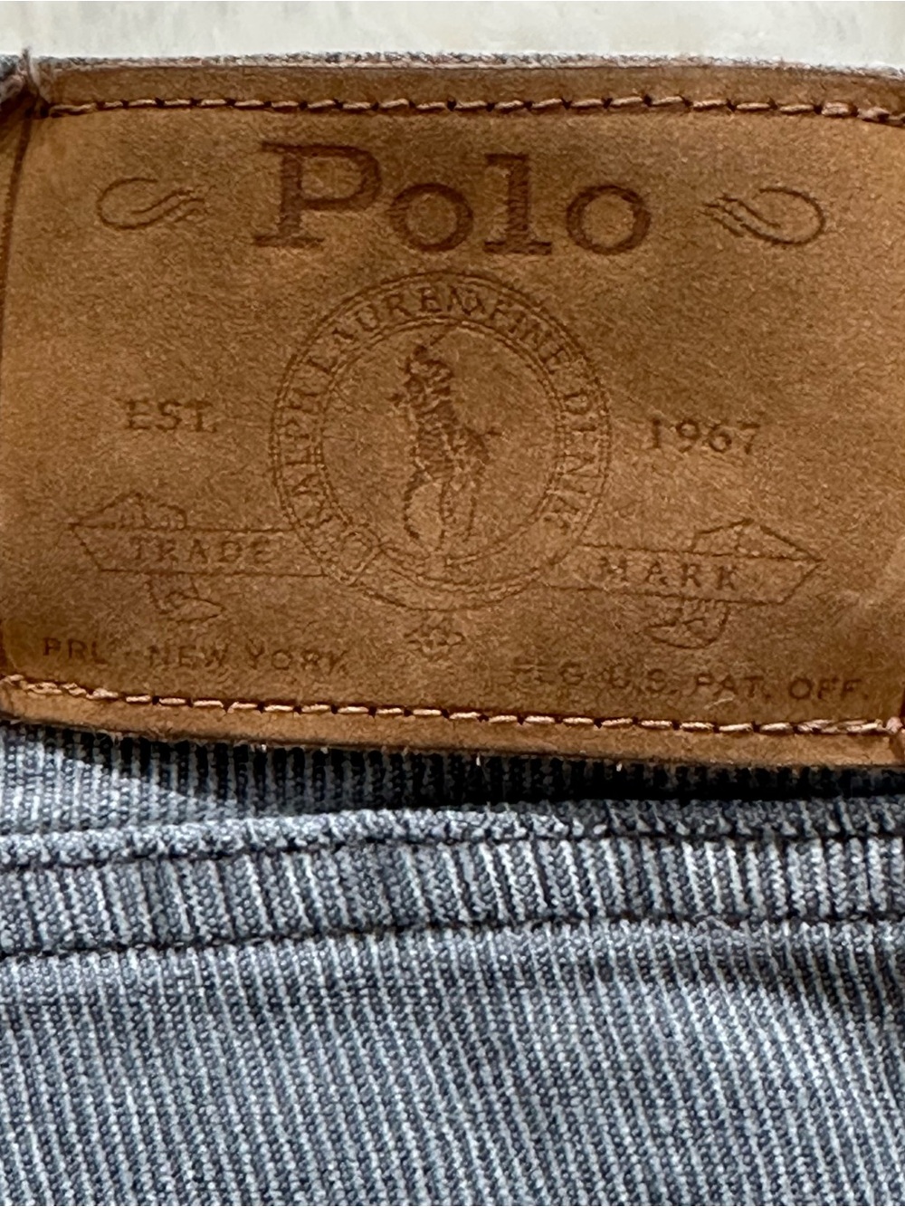Polo Ralph Lauren Varick Slim Straight Corduroy Pants Gray Men's 38x29”
